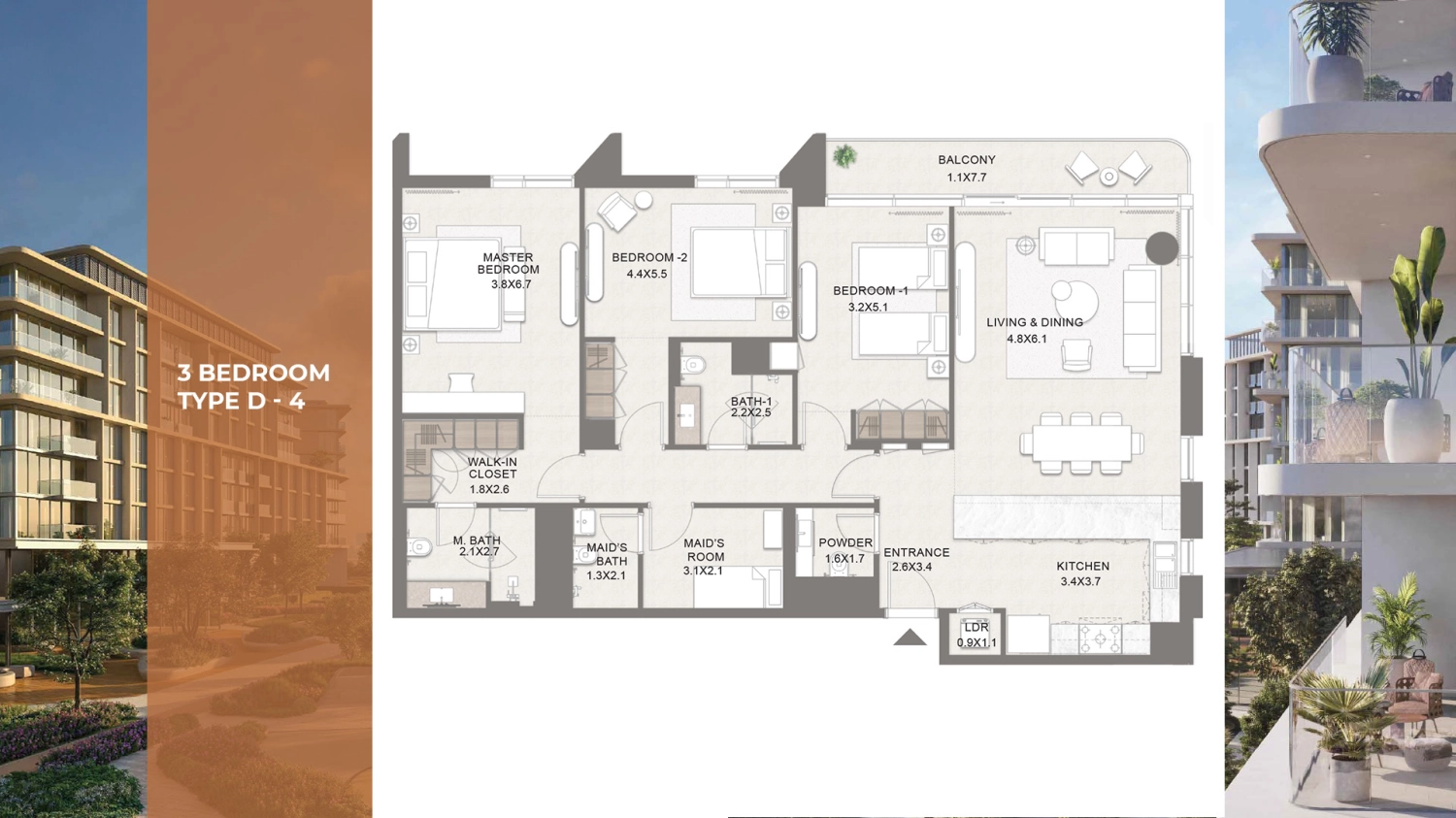 3 BR - Type A